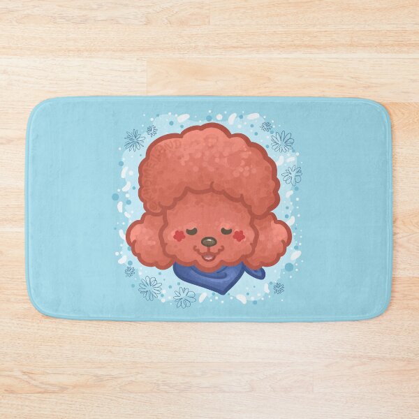 Item preview, Red Afro Poodle Dog wearing Blue Scarf designed and sold by Khotekmei.
