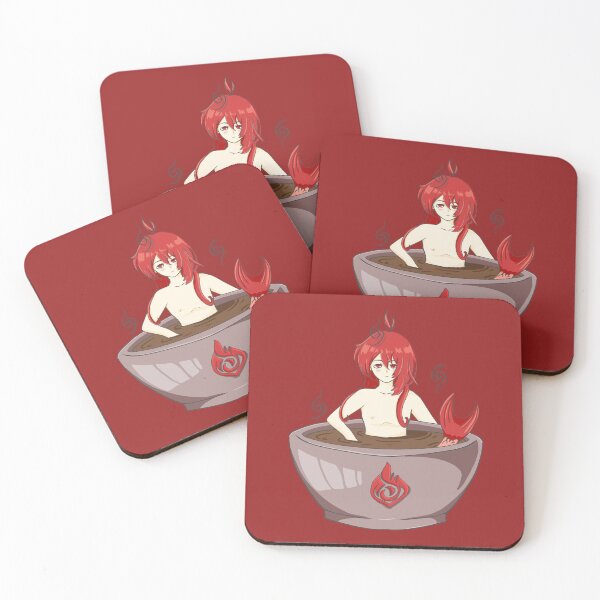 Item preview, Diluc de Genshin Impact se encuentra en un vaso de té designed and sold by Tae Mi.