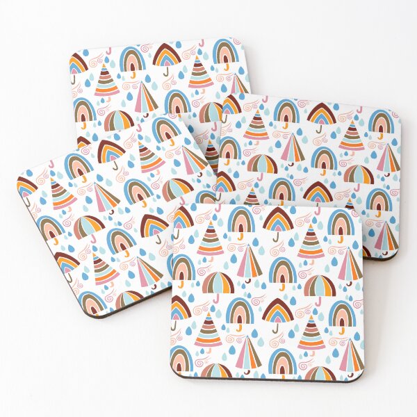Item preview, dancing umbrellas with dewdrops and windy Strome on a rainy day. designed and sold by Kaushlydraw.