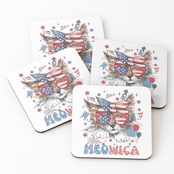 Item preview, Meowica, 4th of july design, Cat patriotic, independence day, Cat mom designed and sold by godleo.