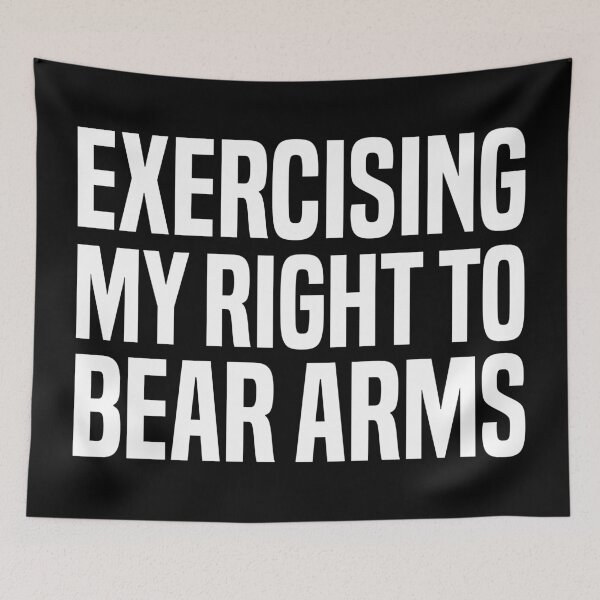 Item preview, Exercising My Right to Bare Arms, Funny Fitness Meme, Gym Workout designed and sold by Singhe Design.