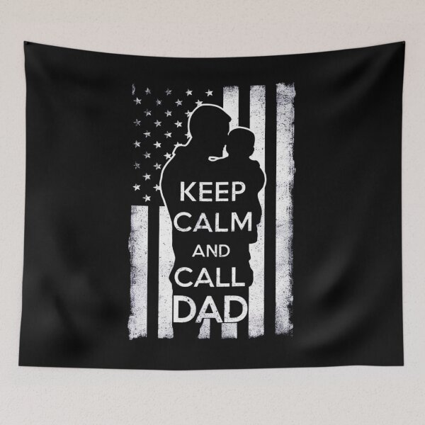 Item preview, "Keep Calm and Call Dad" America's Flag T-Shirt designed and sold by AI-volution.