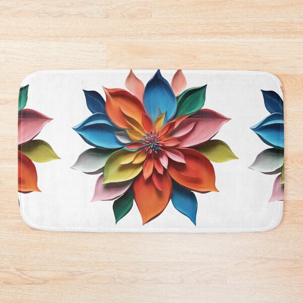 Item preview, Rainbow flower 3D watercolor floral pattern designed and sold by AKRE R.