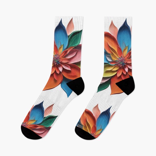 Item preview, Rainbow flower 3D watercolor floral pattern designed and sold by AKRE R.