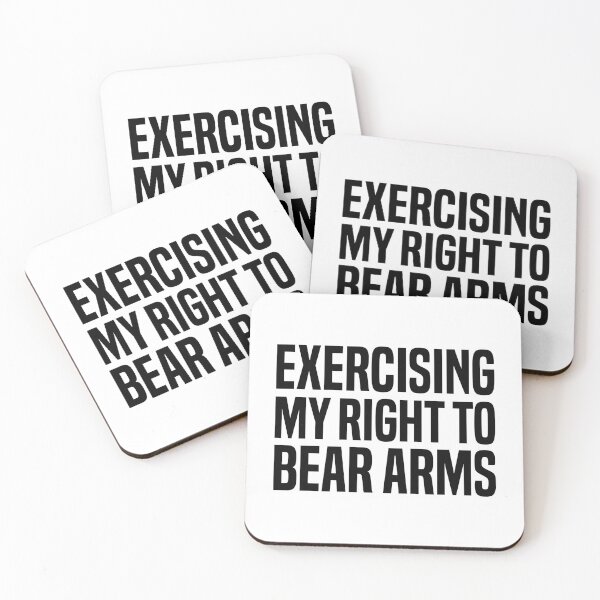 Item preview, Exercising My Right to Bare Arms, Funny Fitness Meme, Gym Workout designed and sold by Singhe Design.