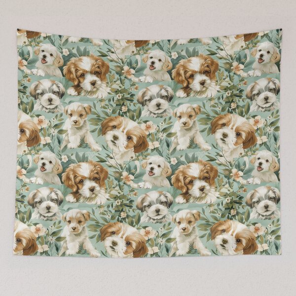 Item preview, Cute Puppies Watercolor Design designed and sold by NicolasGlowArt.