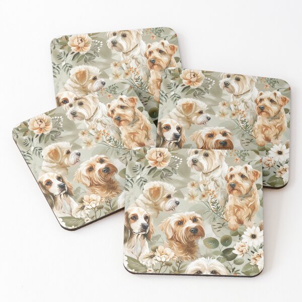 Item preview, Puppies Watercolor Pattern designed and sold by NicolasGlowArt.