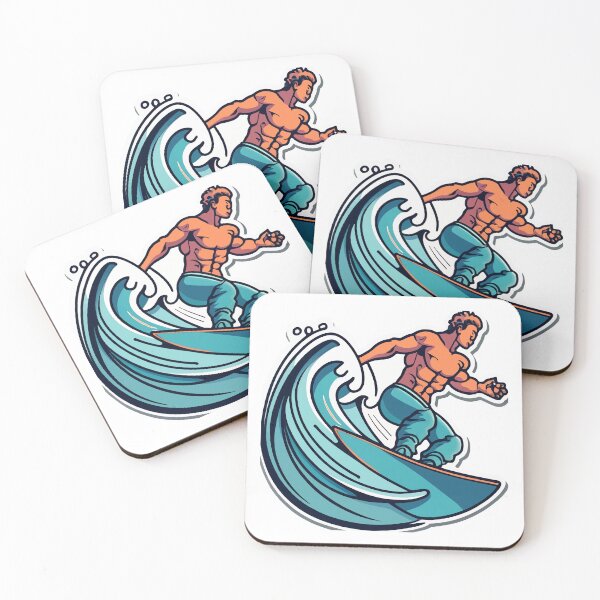 Item preview, Dynamic Surfer on Wave Illustration designed and sold by NiftyWrx.