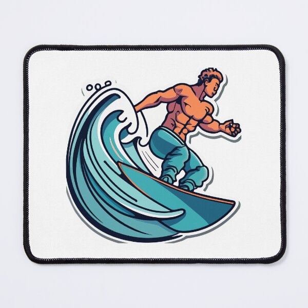Item preview, Dynamic Surfer on Wave Illustration designed and sold by NiftyWrx.