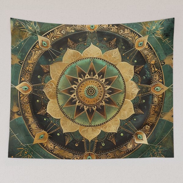 Item preview, Spiritual Navigator: Chakras and the Golden Threads of Destiny in Modern Mandala Art designed and sold by Vic Torys ☆.