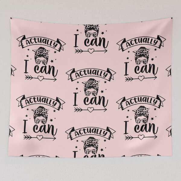Item preview, Actually I Can Women's Motivational Quote Phrase designed and sold by SayItWithYours.