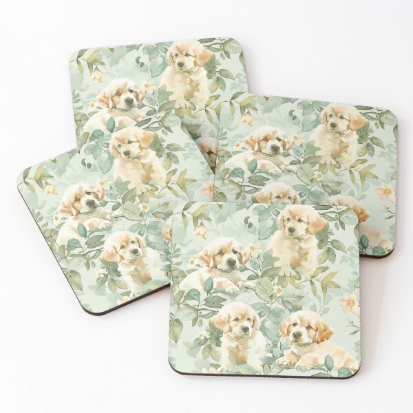 Item preview, Watercolor Cute Puppies Pattern designed and sold by NicolasGlowArt.