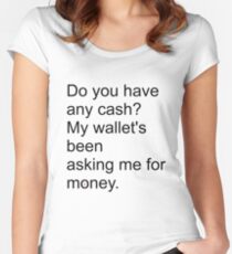 Demanding wallet Women's Fitted Scoop T-Shirt