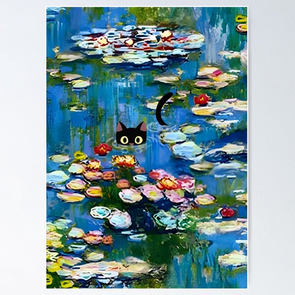 Artikel-Vorschau von Monet Seerosen | Monet Seerosenkatze Drucke, designt und verkauft von AgevTor.