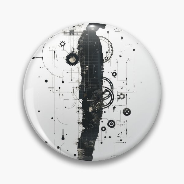 Item preview, Silhouette of Technological Human designed and sold by palmyst.