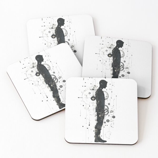 Item preview, Silhouette of Technological Human designed and sold by palmyst.