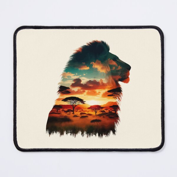 Item preview, Zambia lion silhouette savannah designed and sold by TomFrontierArt.