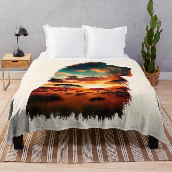 Item preview, Zambia lion silhouette savannah designed and sold by TomFrontierArt.