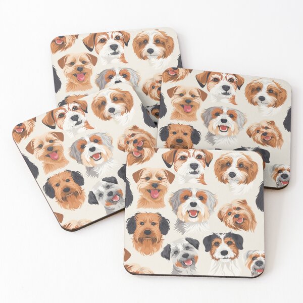 Item preview, Puppies Faces Pattern designed and sold by NicolasGlowArt.