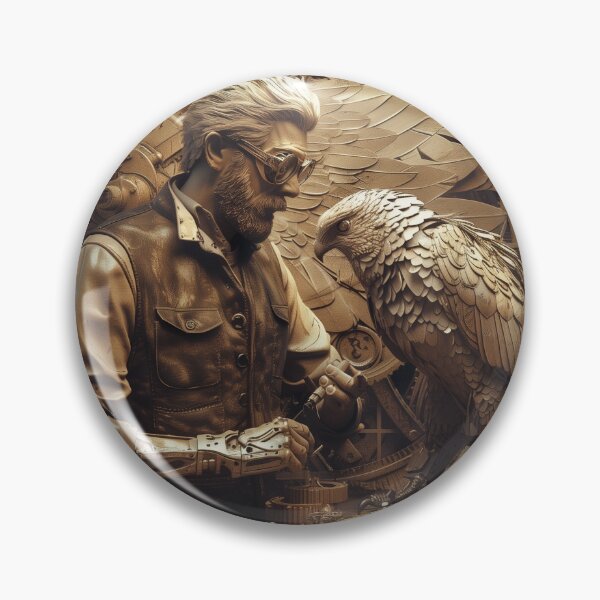 Item preview, Steampunk Craftsman and His Bird designed and sold by palmyst.