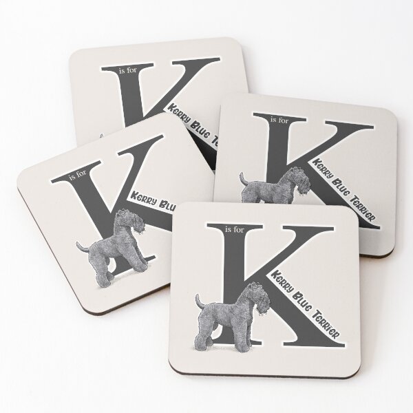 Item preview, K is for Kerry Blue Terrier designed and sold by Elspeth Rose Design.