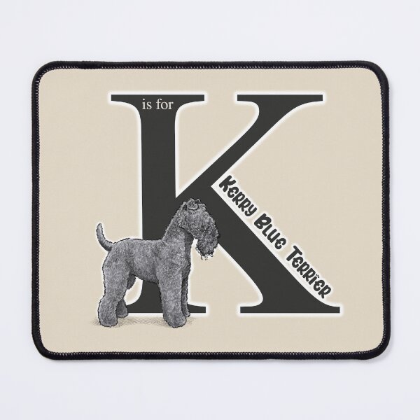 Item preview, K is for Kerry Blue Terrier designed and sold by Elspeth Rose Design.
