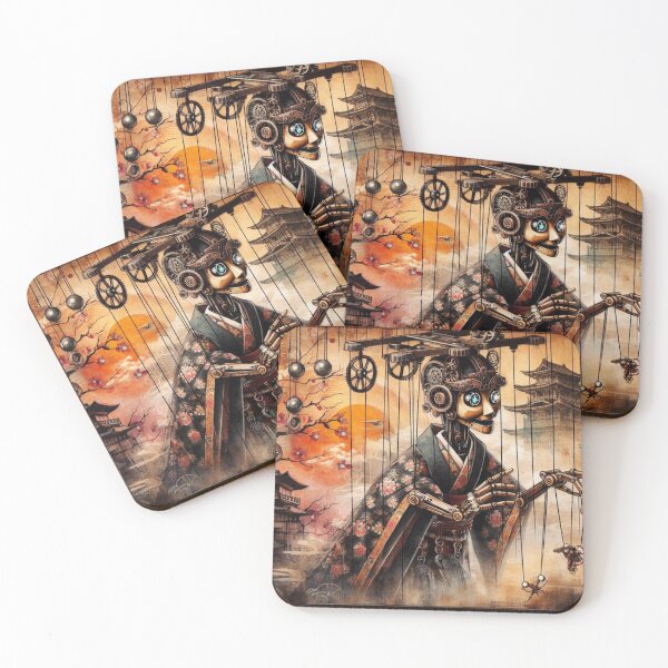 Item preview, Steampunk Samurai Amidst Ancient Temples designed and sold by Hatomomox.