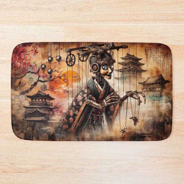 Item preview, Steampunk Samurai Amidst Ancient Temples designed and sold by Hatomomox.