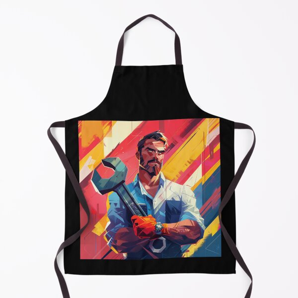 Item preview, Colorful Portrait of Determined Mechanic designed and sold by palmyst.