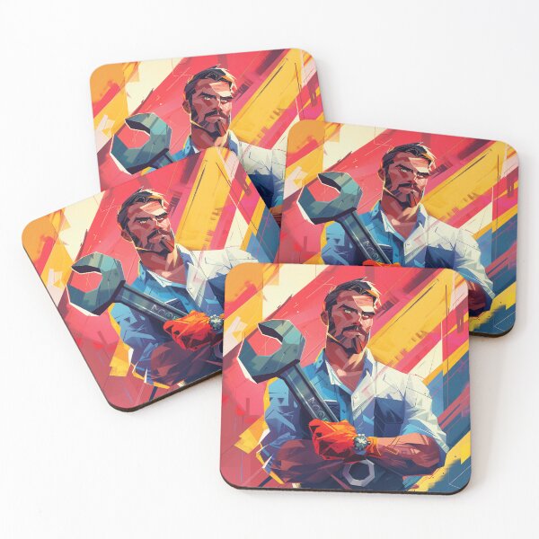 Item preview, Colorful Portrait of Determined Mechanic designed and sold by palmyst.