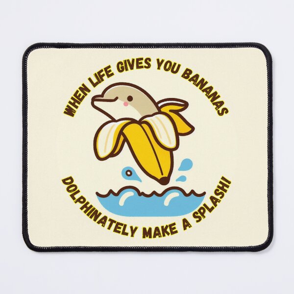 Item preview, When life gives you bananas - cute banana dolphin designed and sold by Funny-Banana.