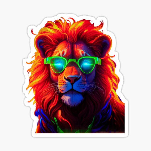 Un lion en forme olympique Sticker