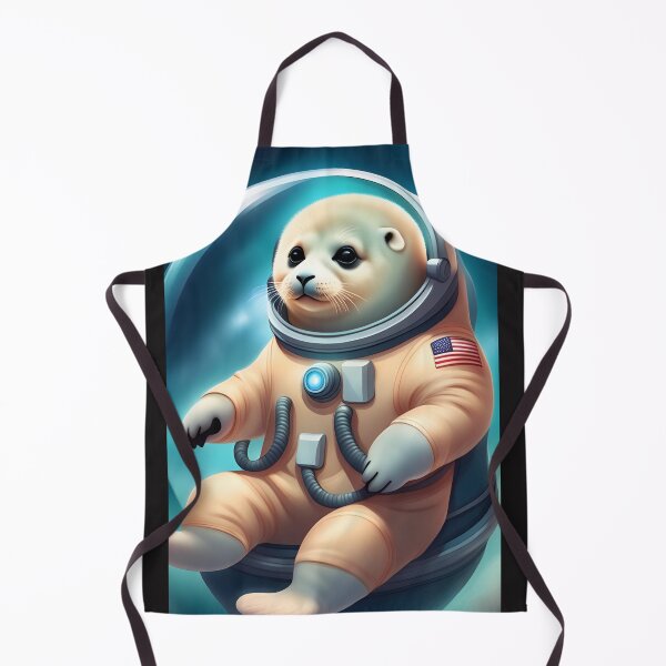 Item preview, Una linda foca arpa en traje espacial flota en el espacio designed and sold by Lurgi-Print.