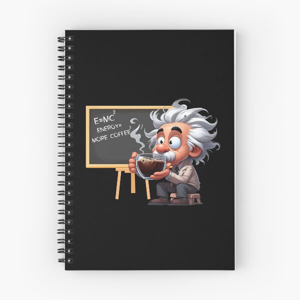 Item preview, Albert Einstein Theory Formula General Relativity E=mc2 Energy Equals More Coffee Funny Caffeine Cartoon designed and sold by André Botes.