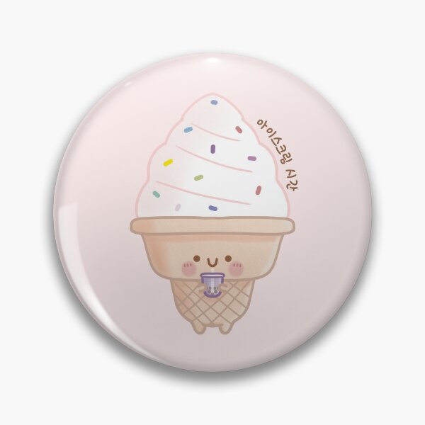 Item preview, Kawaii Ice Cream drinking Boba Tea: It’s Ice Cream Time in Korean! designed and sold by Kimchi-style-.