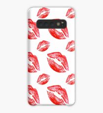 Large Lips, small lips, red kissing lips Case/Skin for Samsung Galaxy