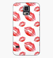 Large Lips, small lips, red kissing lips Case/Skin for Samsung Galaxy
