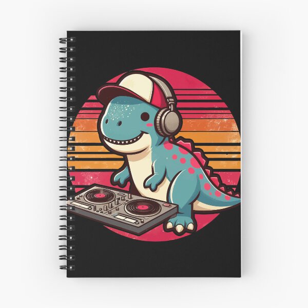Item preview, Funny Tyrannosaurus DJ in Headphones Retro designed and sold by TomFrontierArt.