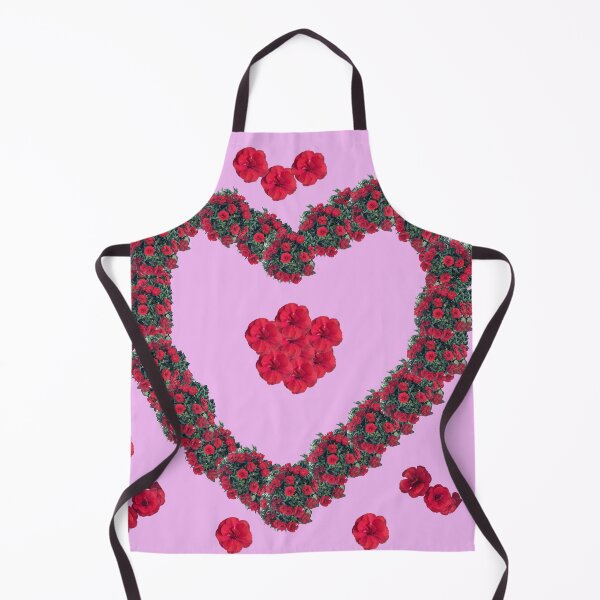 Item preview, Romantic Red Floral Heart Design - Perfect for Shower Curtains, Pillows, Aprons, Duvets, and Comforters designed and sold by Suzana Djordjevic.