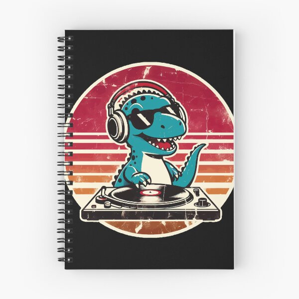 Item preview, Funny Tyrannosaurus Dinosaur DJ Wearing Headphones Sunglasses designed and sold by TomFrontierArt.