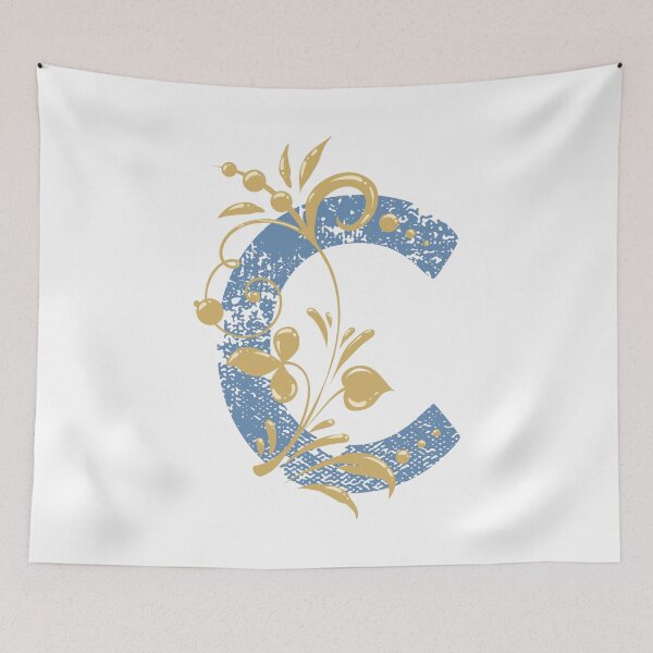 Item preview, C - Vintage Floral Initial Letter designed and sold by Deepness2023.