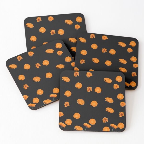 Item preview, Vibrant Orange Floral Pattern - Ideal for Shower Curtains, Pillows, Aprons, Duvets, and Comforters designed and sold by Suzana Djordjevic.
