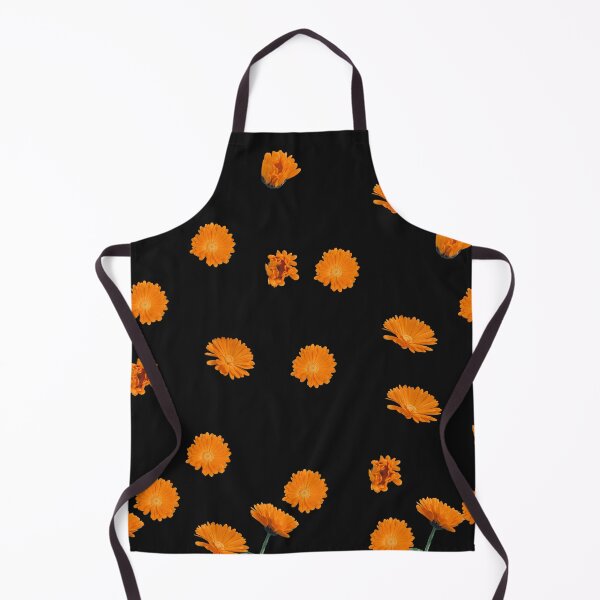 Item preview, Vibrant Orange Floral Pattern - Ideal for Shower Curtains, Pillows, Aprons, Duvets, and Comforters designed and sold by Suzana Djordjevic.