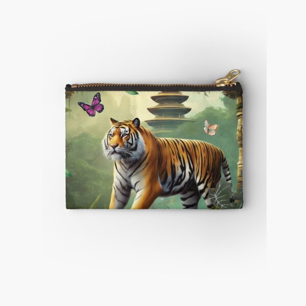 Item preview, Tiger and butterfly, plants, flowers, nature, pagoda, China designed and sold by Sugar Wisdom .
