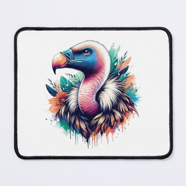Item preview, A beautiful vulture with several colorful feathers in the background designed and sold by Marcoshop10.