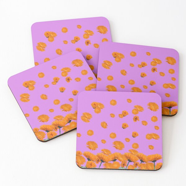 Item preview, Vibrant Orange Floral Pattern - Ideal for Shower Curtains, Pillows, Aprons, Duvets, and Comforters designed and sold by Suzana Djordjevic.
