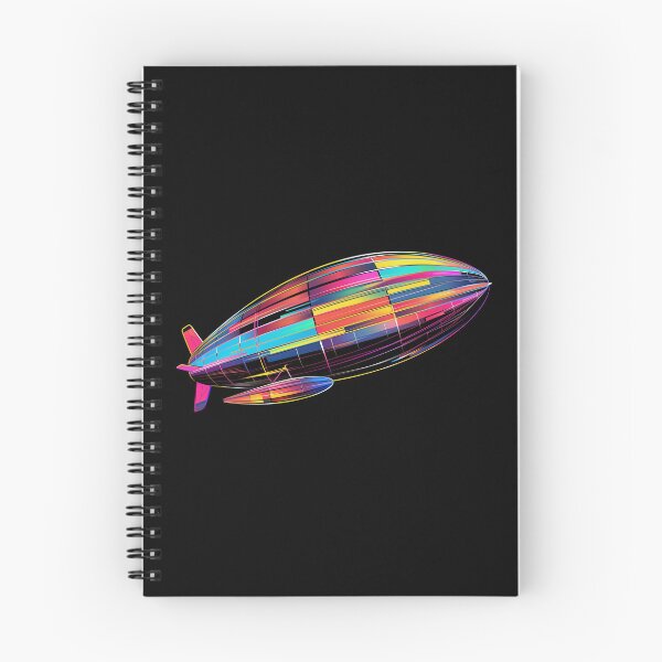 Item preview, Historical Zeppelin blimp airship colorful vibrant design designed and sold by Szkicerka.