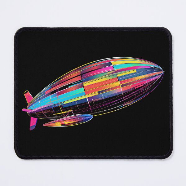 Item preview, Historical Zeppelin blimp airship colorful vibrant design designed and sold by Szkicerka.