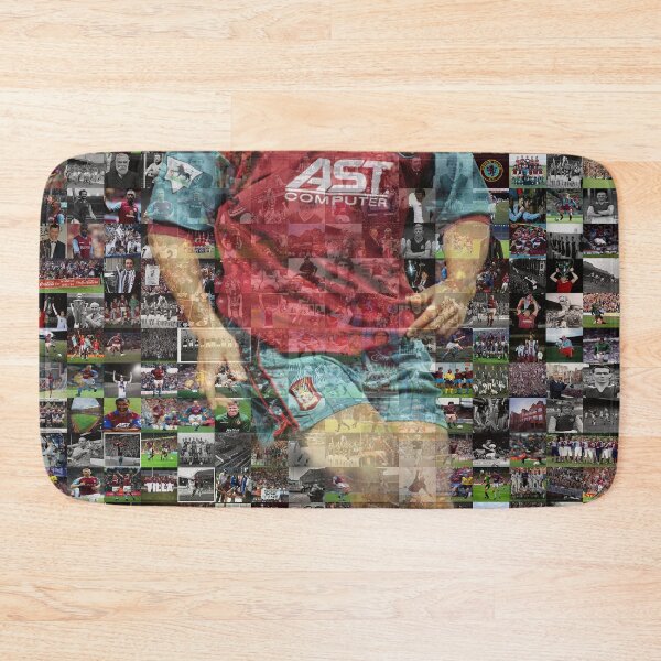 Item preview, aston villa football club legends prints posters paul mcgrath mosaic designed and sold by madein1874.