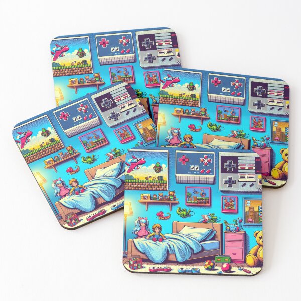 Item preview, Colorful Retro Gaming Children's Bedroom designed and sold by Hatomomox.